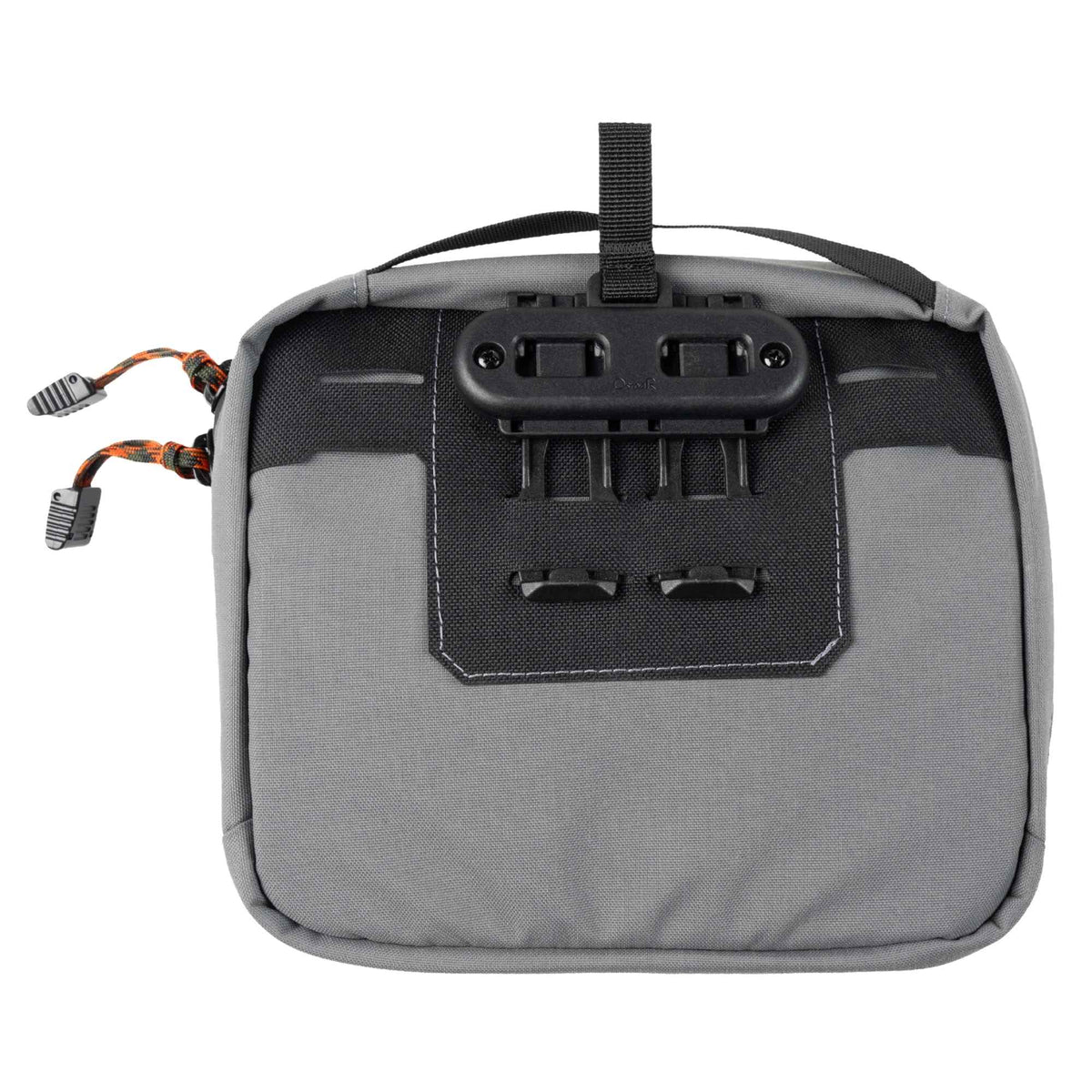 Back shot of a grey pouch with black FHF Snapcor connection.