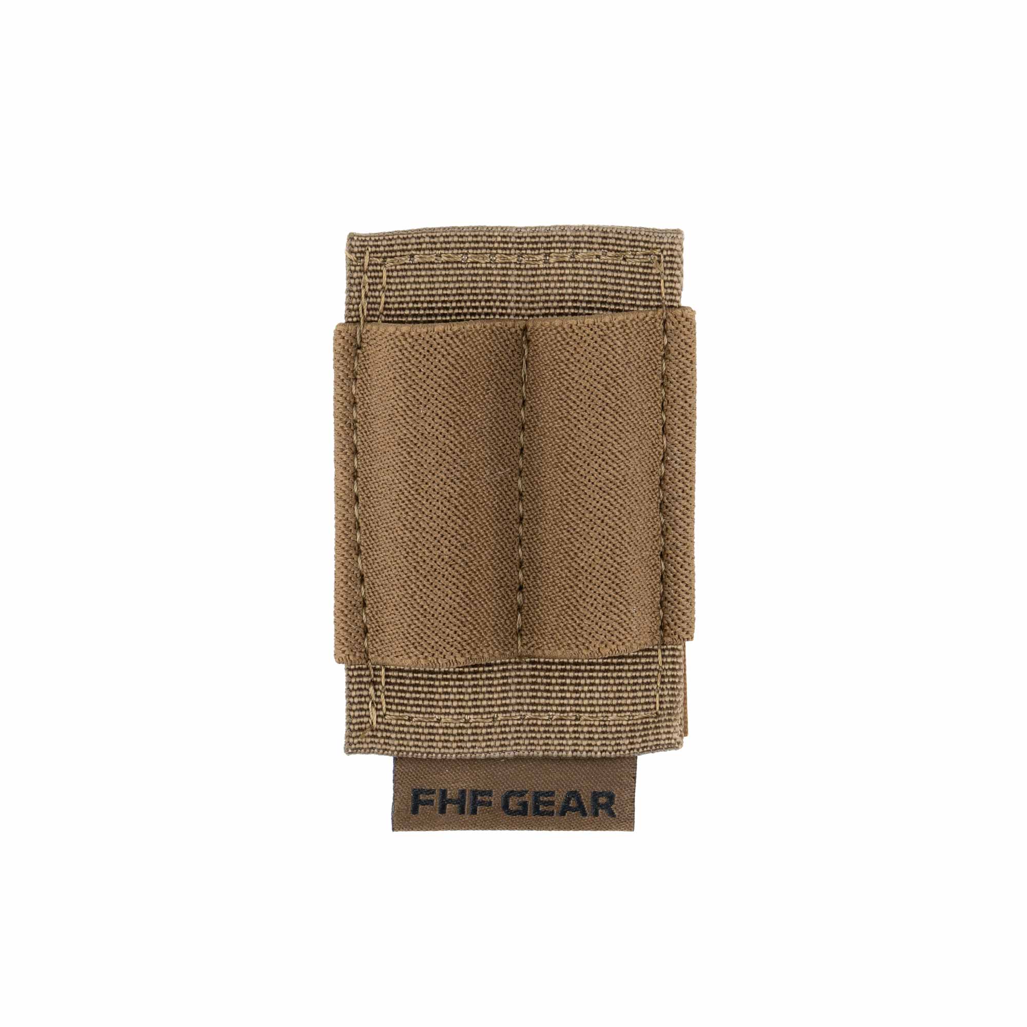 Brown striker holder pouch with 'FHF Gear' branding on a white background